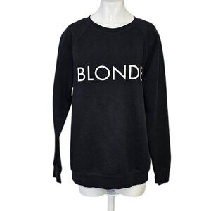 Brunette The Label Blonde Pullover Sweatshirt, Long Sleeve, Black, Size M/L